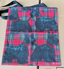 Large Plaid Tote Scottie - Scottish Terrier W  Blinged Collar  16x14