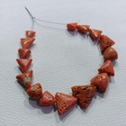 Vintage Natural Italy Orange Coral Triangle Beads Coral Gemstone Jewelry Making