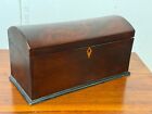Antique Flame Mahogany Federal Period American Sewing Box 1820  Document Collect