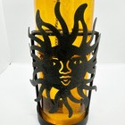 Metal Sun Wine Bottle Oil Lamp Tiki Torch 90s Celestial Camping Candle Outdoor