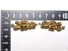 Copper Edo Meiji Era Japan Dragon Menuki Sword Fittings Katana