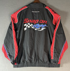 Vintage Embroidered Snap-on Racing Jacket Black   Red Zip Up Size 3xl Nascar