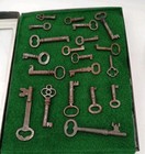  lot Of 20  Vintage antique   Various misc  Type Skeleton Keys In Handmade Box