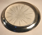 Vintage Sterling Silver   Glass Wine Coaster