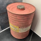 Vintage Hercules Red Dot Gun Shotgun  Powder Can 3 Lb Original Cap Pink Empty