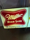 Vintage Miller High Life Sign 1950s Advertising Lighted Clock