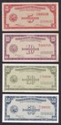 4 Pcs Fractional Notes 5  10  20  50 Centavos Philippine English Banknotes