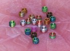 40 Random Color And Style Paracord Beads  Roughly 7mm X 11mm With 6mm Hole 