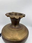 Large Antique Indian Brass Lota Water Pot Hand Etched Inscribed Matka Kalash 11 