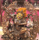12cm Tibet Palden Lhamo Dharma Protector Buddha Copper Statue