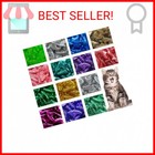 Victhy 10 Colors   100pcs Cat Nail Caps Glitter Cat Claw Caps Kitten Caps With A