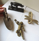 Lot 4 Vintage Cast Iron Door Knockers Woodpecker Dragonfly Garden Architectural