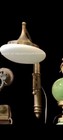 Vintage Art Deco Brass Milk Glass Wall Ceiling Fixture Sconces Ship Light Lamp