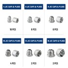 64pcs Jic Hydraulic Hose Cap Plug Hose Tube Pipe Fitting Kit Plug Assortment Us