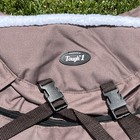 Tough-1 English Nylon Saddle Bag Brown With Pockets Adjustable Straps Equine