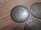 Vintage Brass  3 Brothel Tokens    lot Of 3 Different