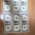 Lot Of 6 Usa  1 Federal Reserve Notes Banknotes - Star Serials  Circulated