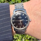 Vintage Omega Seamaster Automatic 36 Mm Black Dial Beads Of Rice - 1960 s