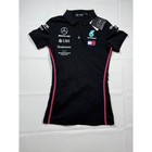 Mercedes Amg Petronas Formula 1  Women s Team Polo Shirt Black  Nwt Sz Xxs