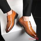 Fashion Men s Oxfords Brogue Leather Formal Dress Lace Up Wing Tip Wedding Shoes