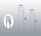 20pcs Large Safety Pins  4inch And 3inch Heavy Duty Safety Pins For Fashion