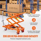 Uimoso Hydraulic Lift Table Cart 330 Lbs Manual Double Scissor Lift Table 50 
