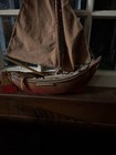 Antique vintage Model Pond Boat Sloop Sailboat For Nautical Maritime Collectors
