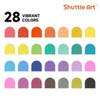Shuttle Art 28 Colors Fabric Markers  Fabric Markers Permanent Markers For T-shi