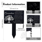 Waterproof Cemetery Grave Decorations  Memorial Plaque With Cross Charm