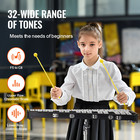 Vevor 32 Note Glockenspiel Xylophone Bell Kit With Stand  Mallets  Drum Sticks  