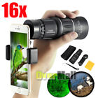 16x52 Hd Phone Camera Zoom Lens Monocular Spotting Scope Telescope Phone Holder