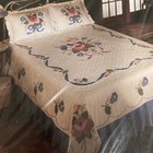 Vtg 1990 Bucilla Applique King queen Quilt Kit  40434 98x103 Garden Treasures