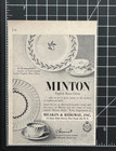 Minton English Bone China Meakin   Ridgway Ny Rosewood Vintage Print Ad 1960
