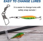100pcs Fishing Barrel Swivel With Interlock Snap Fishing Swivel Size 8 