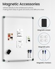 Magnetic White Board Kit For Wall 24  X 18   1 Dry Eraser   2 Multicolor Markers