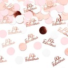 300 Pcs Rose Gold 60 And Fabulous Table Confetti 60th Birthday Decorations