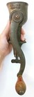 Vintage antique Universal No 1 Cast Iron Meat Grinder Hand Crank Wood Handle 