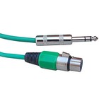 Green 3 Pin Xlr Female To 1 4 Trs Male Mic Microphone Cable 50 Ft Foot Cord 15m