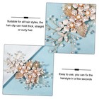 Crystal Bridal Hair Clip Bridesmaid Pearl Rhinestone Floral Hair Piece Headpiece
