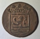 1754 Dutch East Indies Company New York Penny Duit Copper Coin