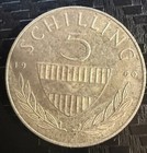 Austria 5 Schilling 1960 64  Silver Coin - Combined Shipping