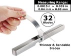 Universal Feeler Gauge Set Stainless Steel Thickness Gauge 32 Blades 