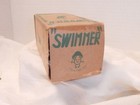 Vintage Occupied Japan Celluloid Wind Up Swimmer Toy W box   Works Nice 