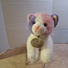 Russ Yomiko Dreamers Plush Purple Pink White Kitty Cat Laying 14  Beans In Belly
