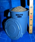 New 4 5  Rubbermaid Gray Mini Brute Trash Can   Lid Small Salesmans Sample Desk