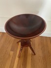 Antique Wooden Knitting Yarn Dough Bowl On Four Legs