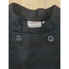 Chef Works Black Chef Coat Jacket Double Breasted Long Sleeve Medium