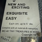Vintage 1977 Tiny Tree Treasures In Wood Beaded Christmas 5 Ornament Kit Nos
