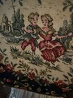 Vintage Tapestry French Regency Scene Couple Love On Handbag Purse Wristlet Nice