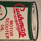 Vintage Cushman Scooter Motor Oil Can Porcelain Sign Gasoline Gas Pump 